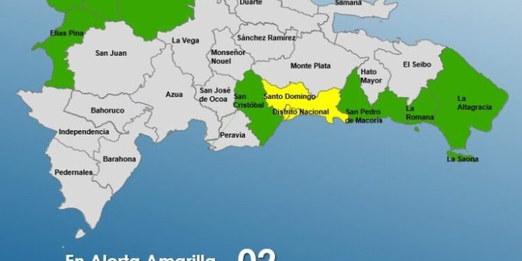 Aumenta a once provincias en alerta por lluvias en la República Dominicana