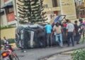 Acc Diez heridos tras choque de minibús y yipeta en la Gustavo Mejía Ricart