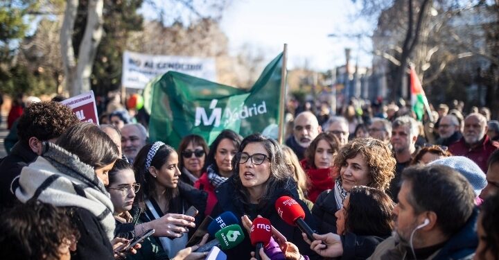 Miles de españoles protestan contra los ataques israelíes en Gaza