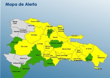 18 provincias, incluyendo el GSD en alerta amarilla por vaguada y onda tropical en RD