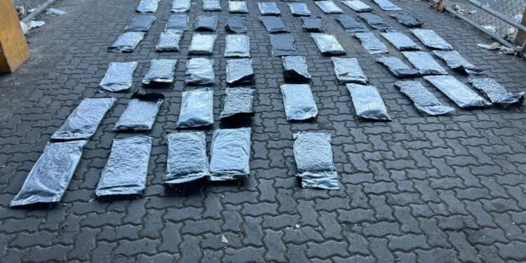 Incautan 95 paquetes de marihuana en Puerto Río Haina